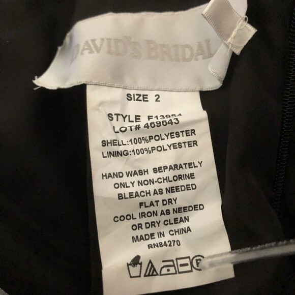 DAVIDS BRIDAL Chiffon Halter Dress Black Yellow All Occasion Sleeveless Size 2 - Picture 4 of 10